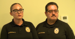 Elgin Police Department Criminal Investigations Division Sgt. Nichole Brimhall and Detective Ted Hernandez inform about three drive-by shootings that hit the 500 block of E. Alamo Street in July. 